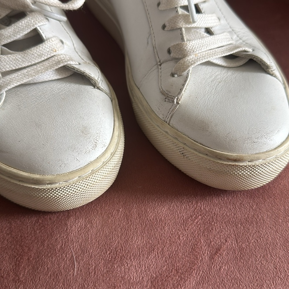 Reiss Women’s  White Sneakers worn size 38 - Picture 3 of 8